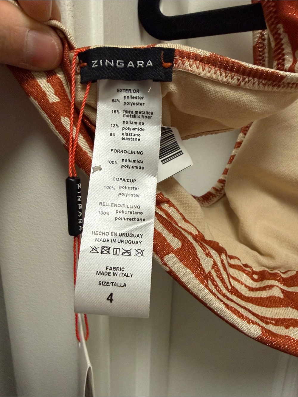 Zingara Rust Patterned Two-Piece Bikini Set - 4 - Picture 6 of 6